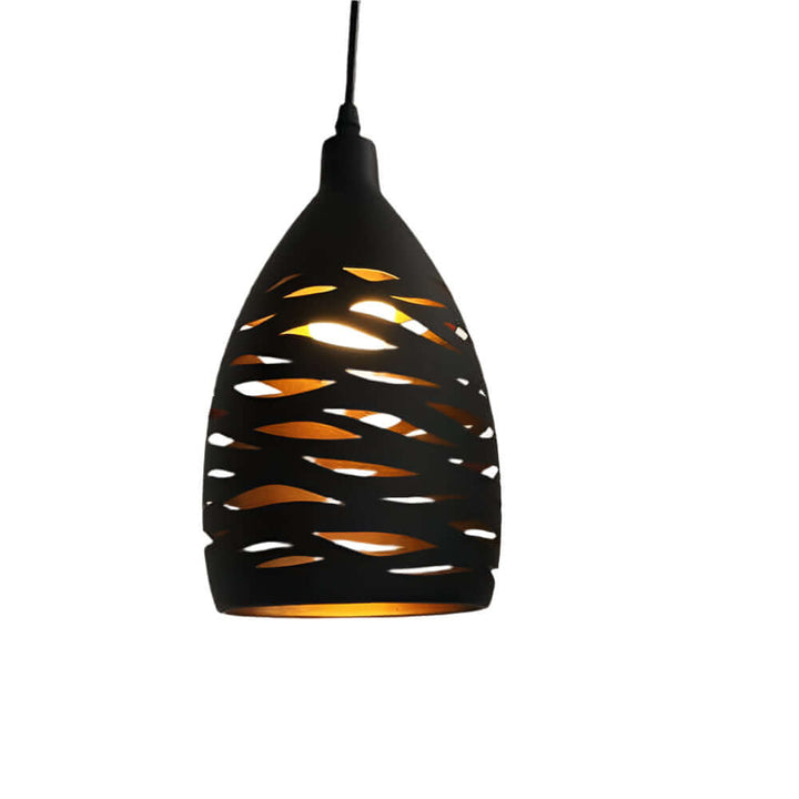 Hängeleuchte Metall Schwarz Muster