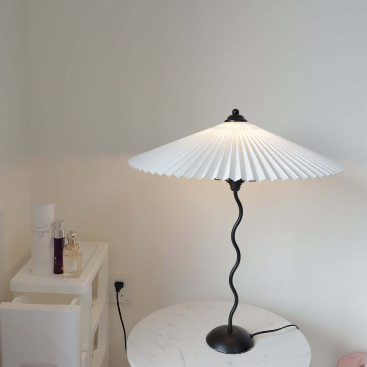 Designer Tischlampe Metall Modern Wellenförmig