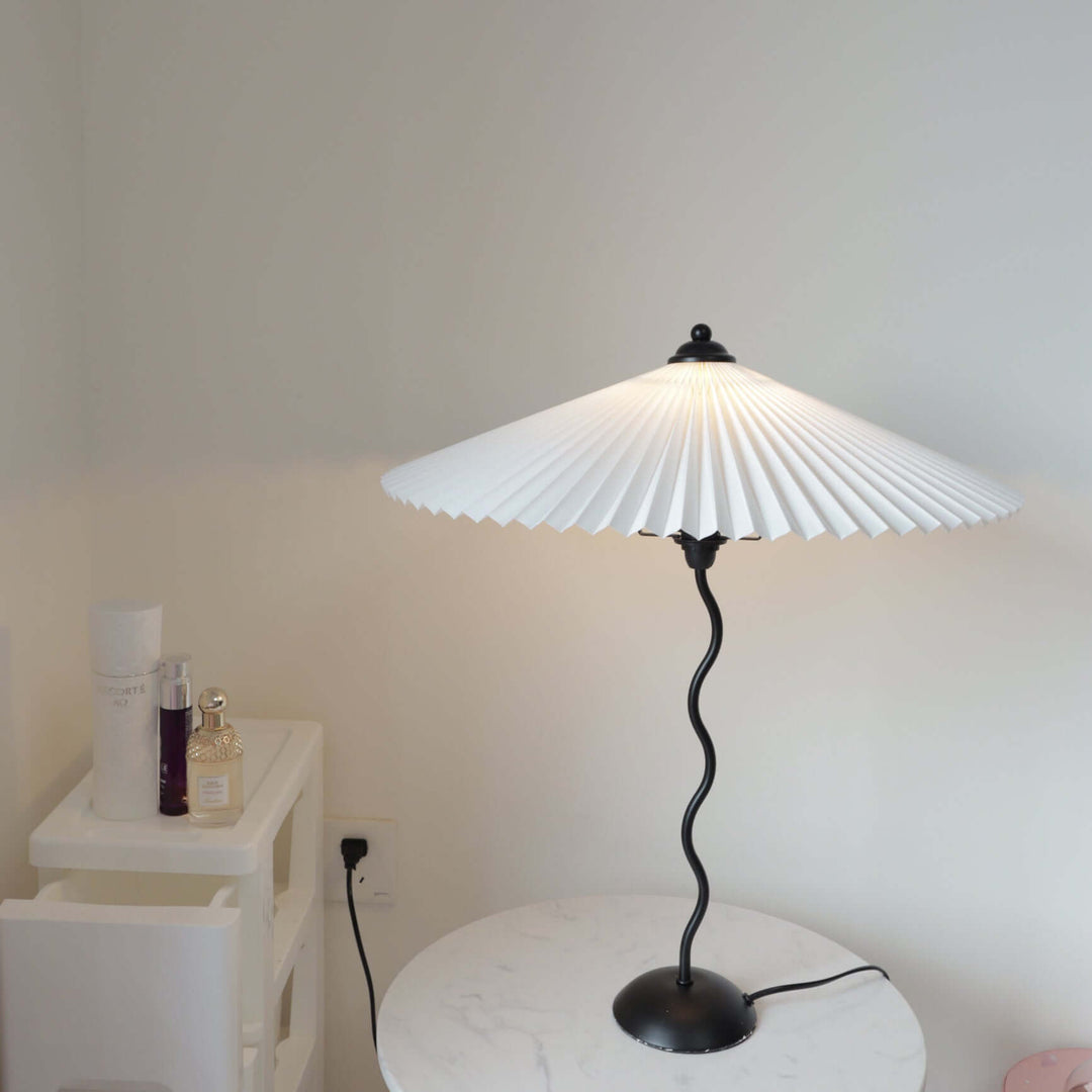 Designer Tischlampe Metall Modern Wellenförmig
