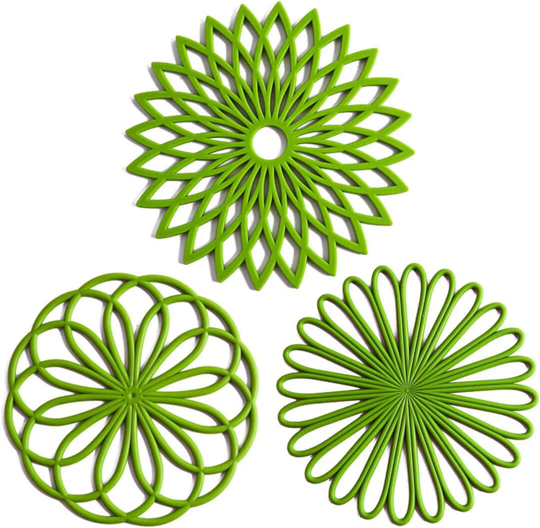 3er Set Silikon-Untersetzer - Hitzebeständig & Stilvoll