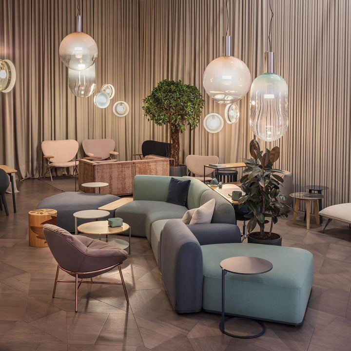 Elegante Pendelleuchte Glas & Metall