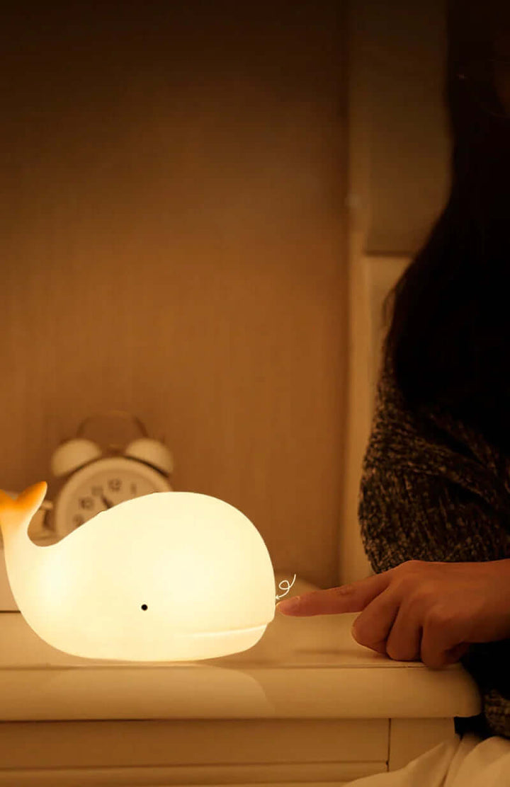 LED Nachtlicht Wal, Farbwechsel, Touch, Kinderzimmer