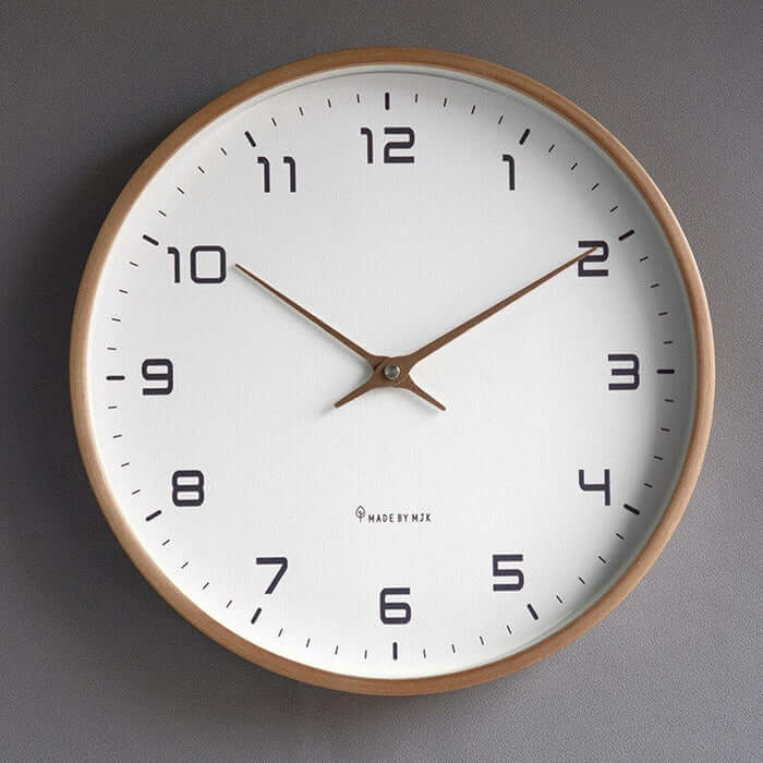 Holzwanduhr Modern 25/30cm - Braun/Creme