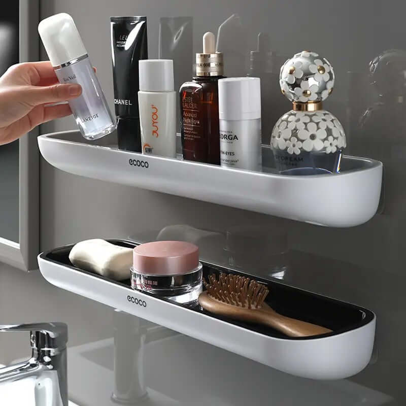 Badezimmer-Organizer - Wandregal mit Handtuchhalter