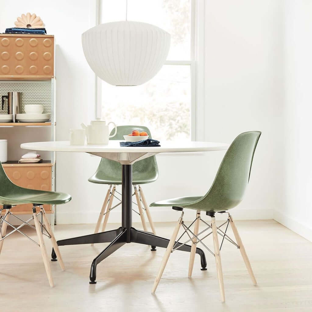 Moderne Hängelampe, Seide & Stahl