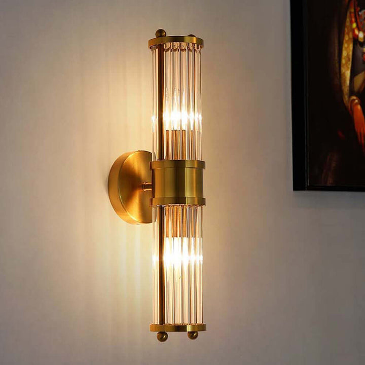 Goldene Wandleuchte Badlampe 48cm Luxus Design