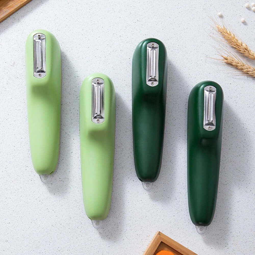 Gemüseschäler mit Auffangbehälter