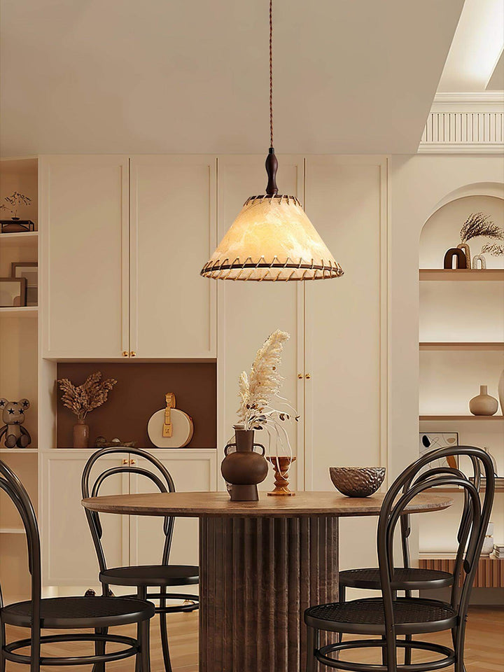 Holz & Stoff Hängeleuchte