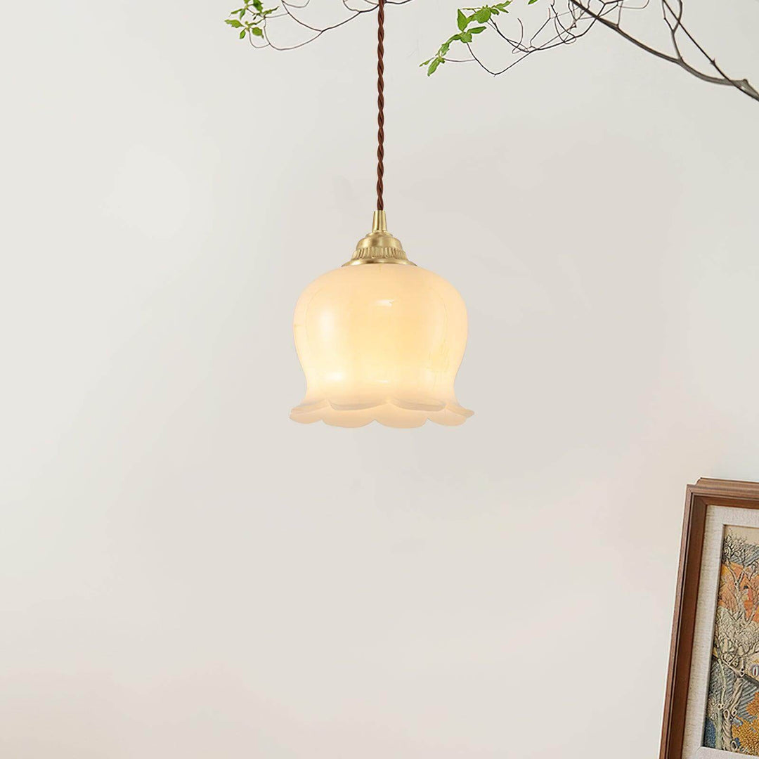 Blüten-Pendelleuchte - 14cm Durchmesser