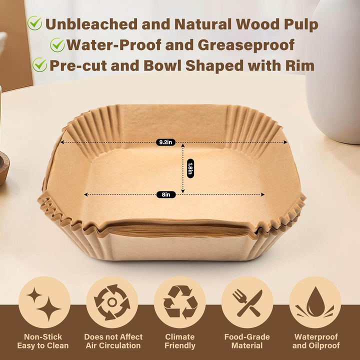 Einweg-Airfryer-Papierformen, antihaftbeschichtet