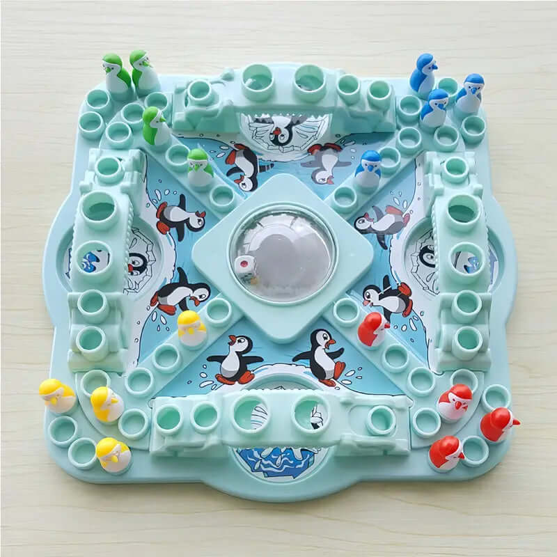 Pinguin-Rutschpartie: Brettspiel für Familien