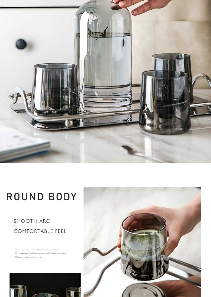 Elegante Glaskaraffe mit Holzdeckel