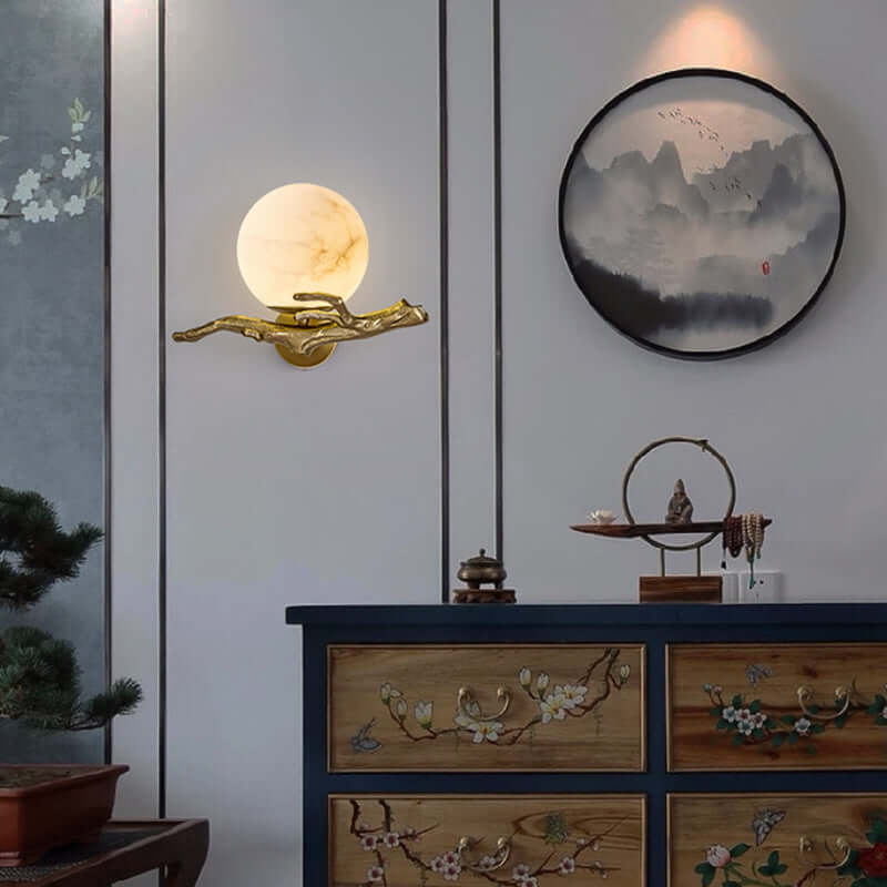 Designer Marmor Wandlampe Kupfer Modern LED