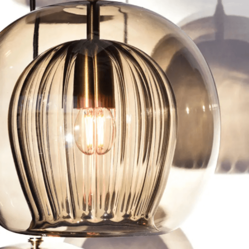 Moderne Hängeleuchte, Aluminium & Glas, LumaLite