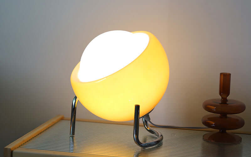 Retro Glas Tischlampe - Stimmungsvolle Beleuchtung
