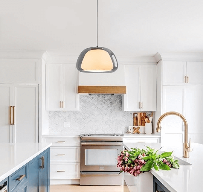 Moderne Milchglas Hängeleuchte Jelly