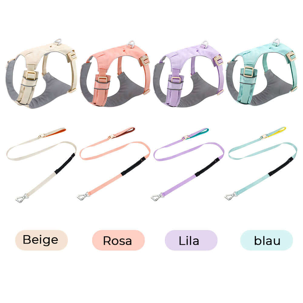 AquaCool Hundegeschirr & Leine Set - Anti-Zieh & Wasserdicht