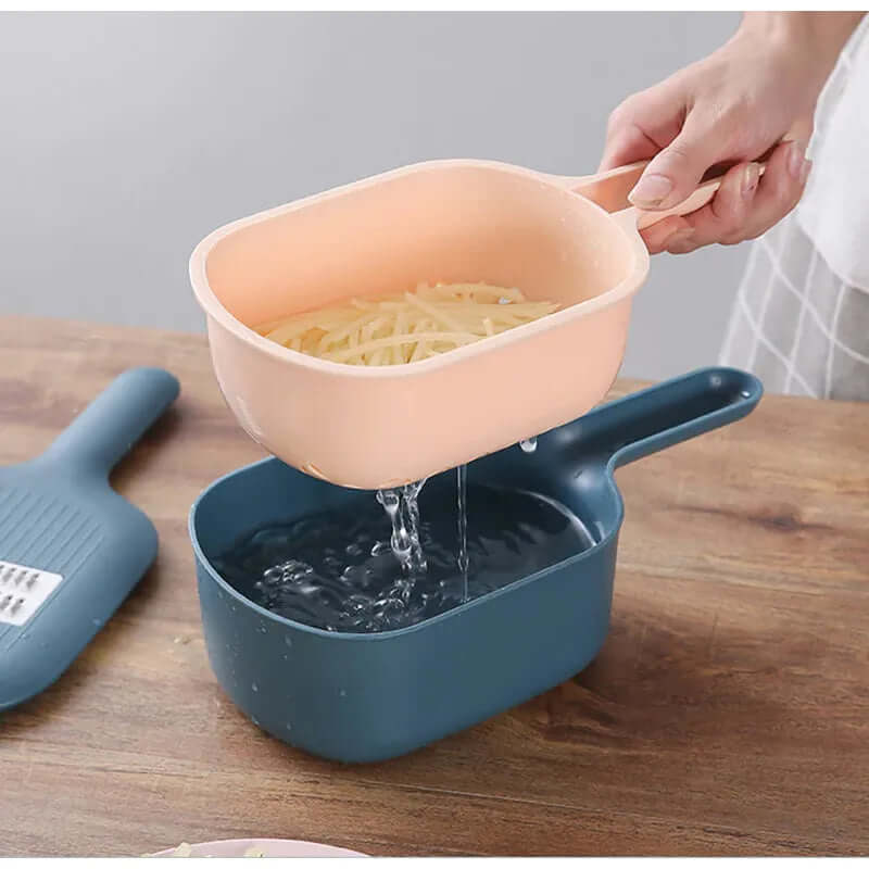 Multifunktionaler Gemüseschneider mit 6 Klingen