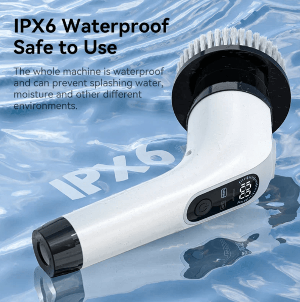 Kabellose Reinigungsbürste mit 7 Aufsätzen