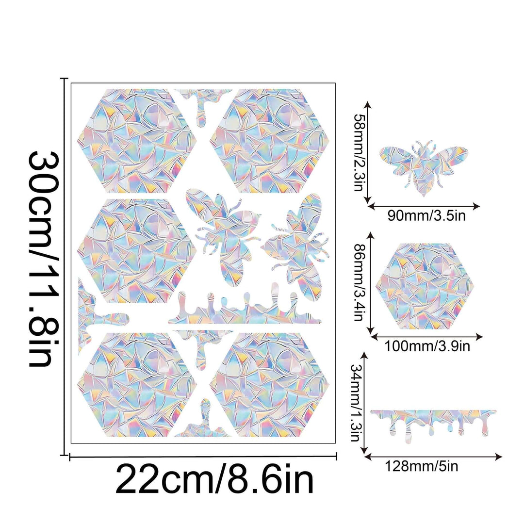 Regenbogen-Fensterdeko - Selbstklebend, Bunt, Dekorativ