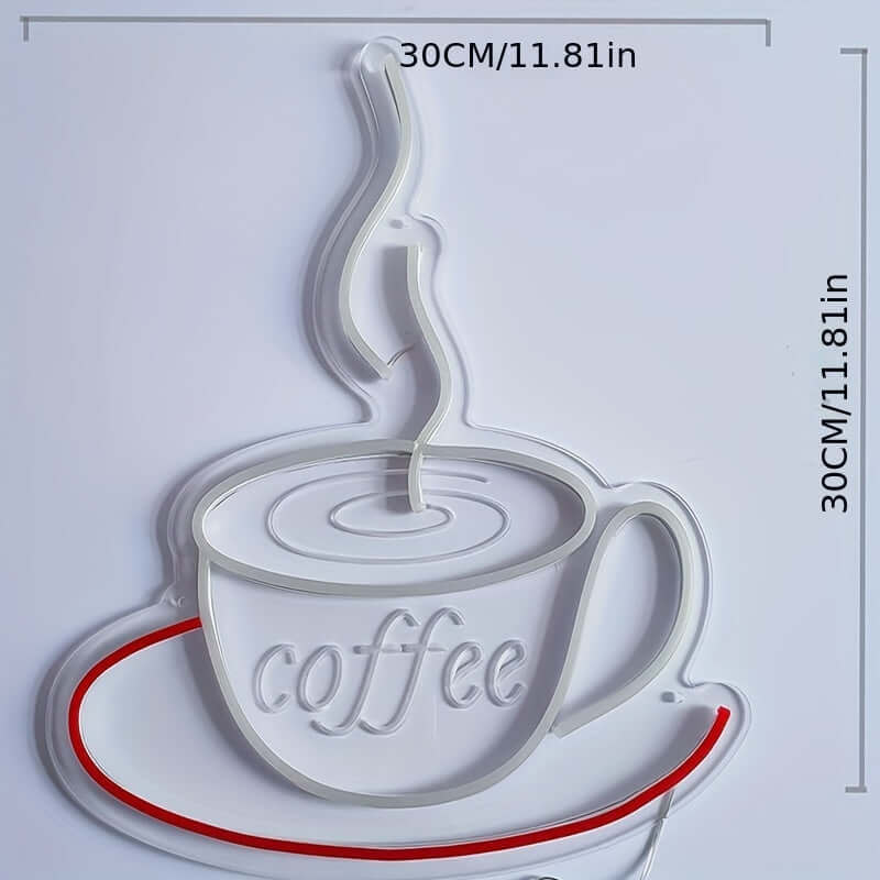 Neon-Kaffeelampe Wanddeko - Stimmungslicht