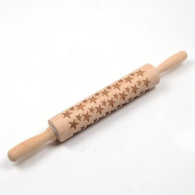 Geprägte Teigrolle - Holz - 43 cm