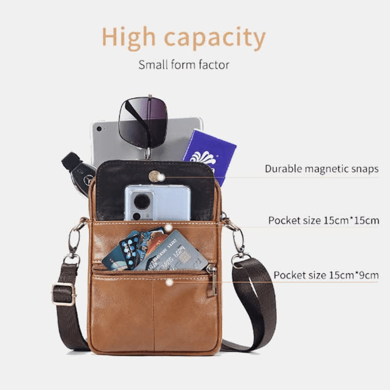 Herren Leder Umhängetasche