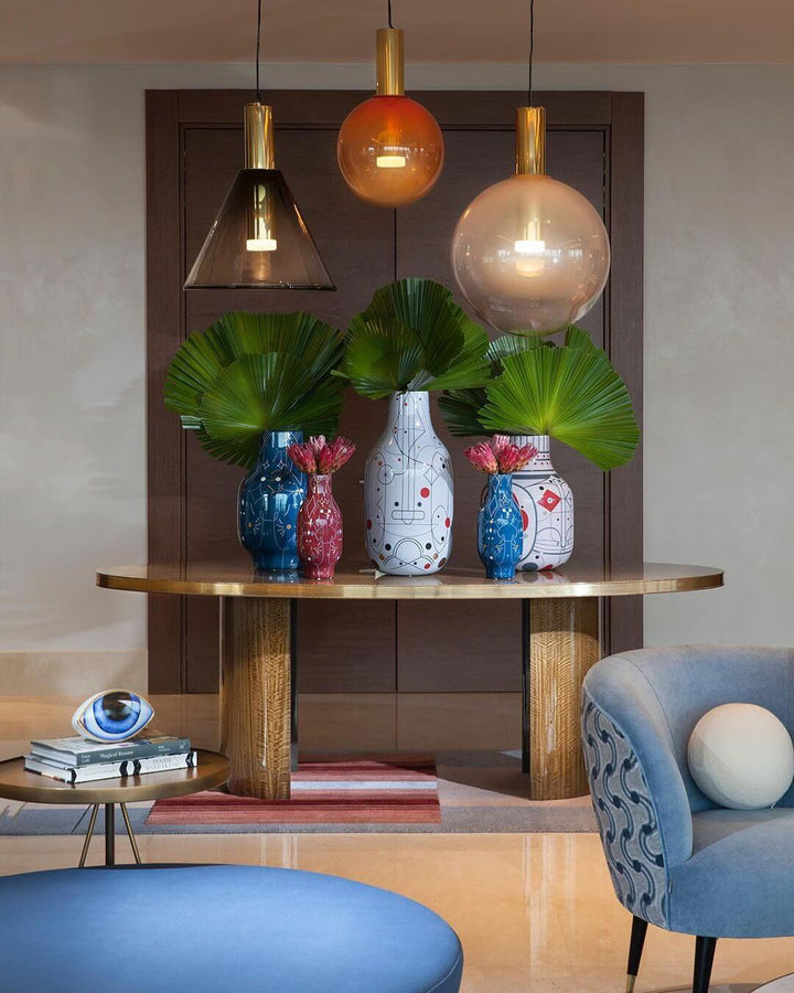 Elegante Pendelleuchte Glas & Metall