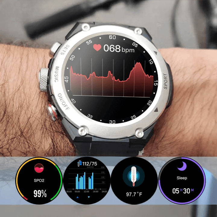 Smartwatch mit Ohrhörer - Fitness Tracker & Gesundheitsmonitor