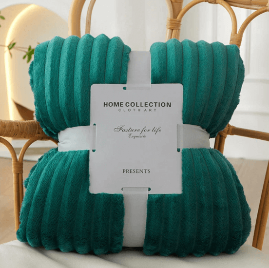 Kuschelige Breitgestreifte Fleece-Decke