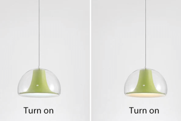 Halbkreisförmige Quallen Glas Hängelampe