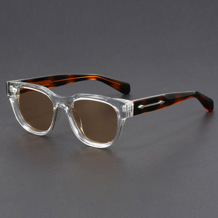 High-quality unisex polarized sunglasses, square frame, retro style, UV400.