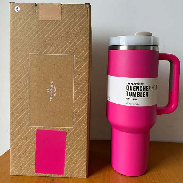 Isolierter Thermobecher 1,2L - Deckel & Strohhalm