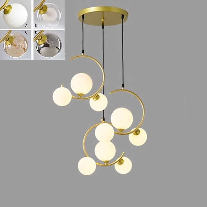 Moderne LED-Pendelleuchte, dimmbar, 3 Lichtköpfe