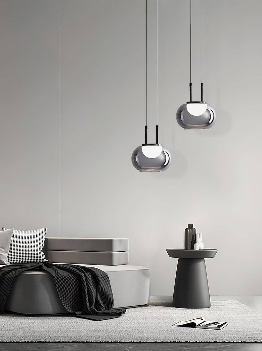 Moderne Halo Pendelleuchte, 3-flammig