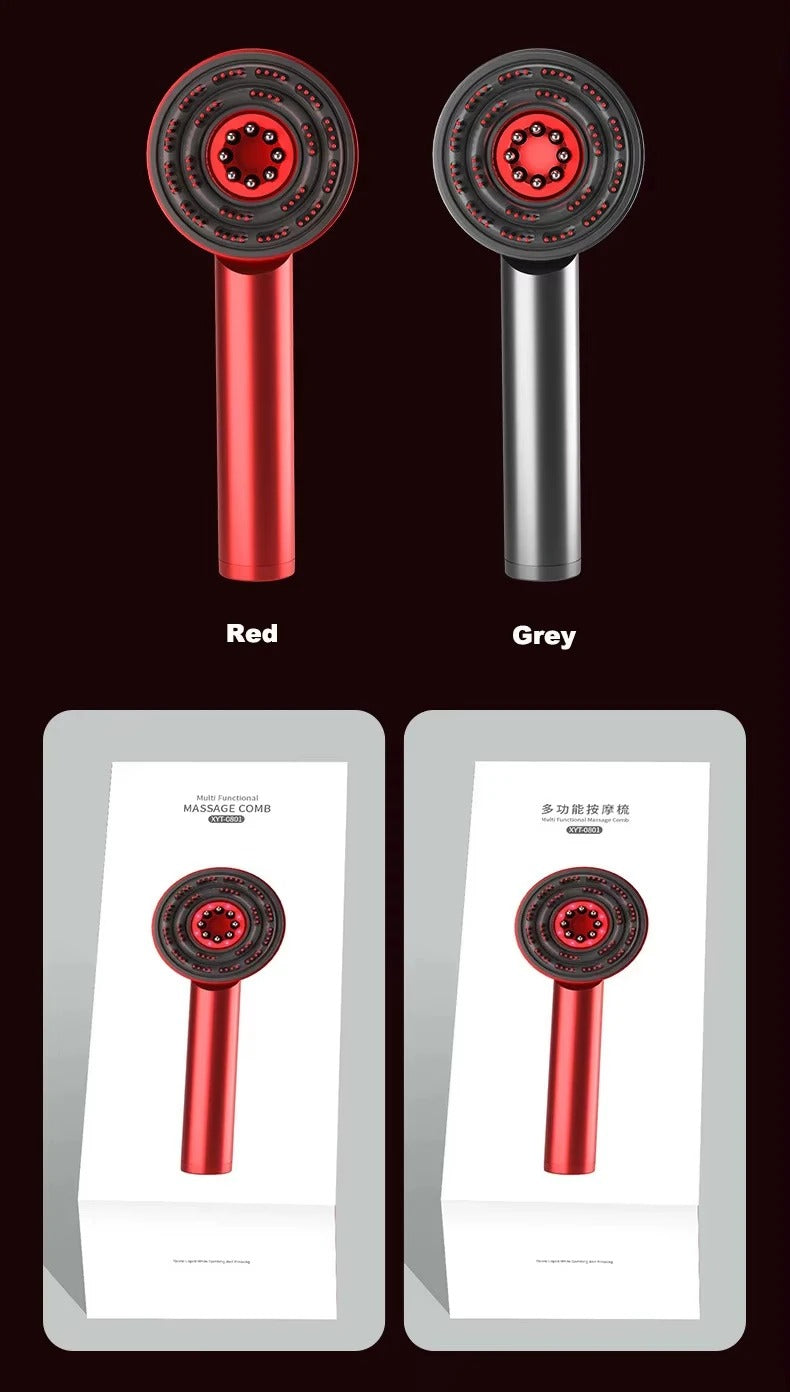 Kopfhautmassagebürste mit LED-Lichttherapie - Entspannung & Haarwachstum