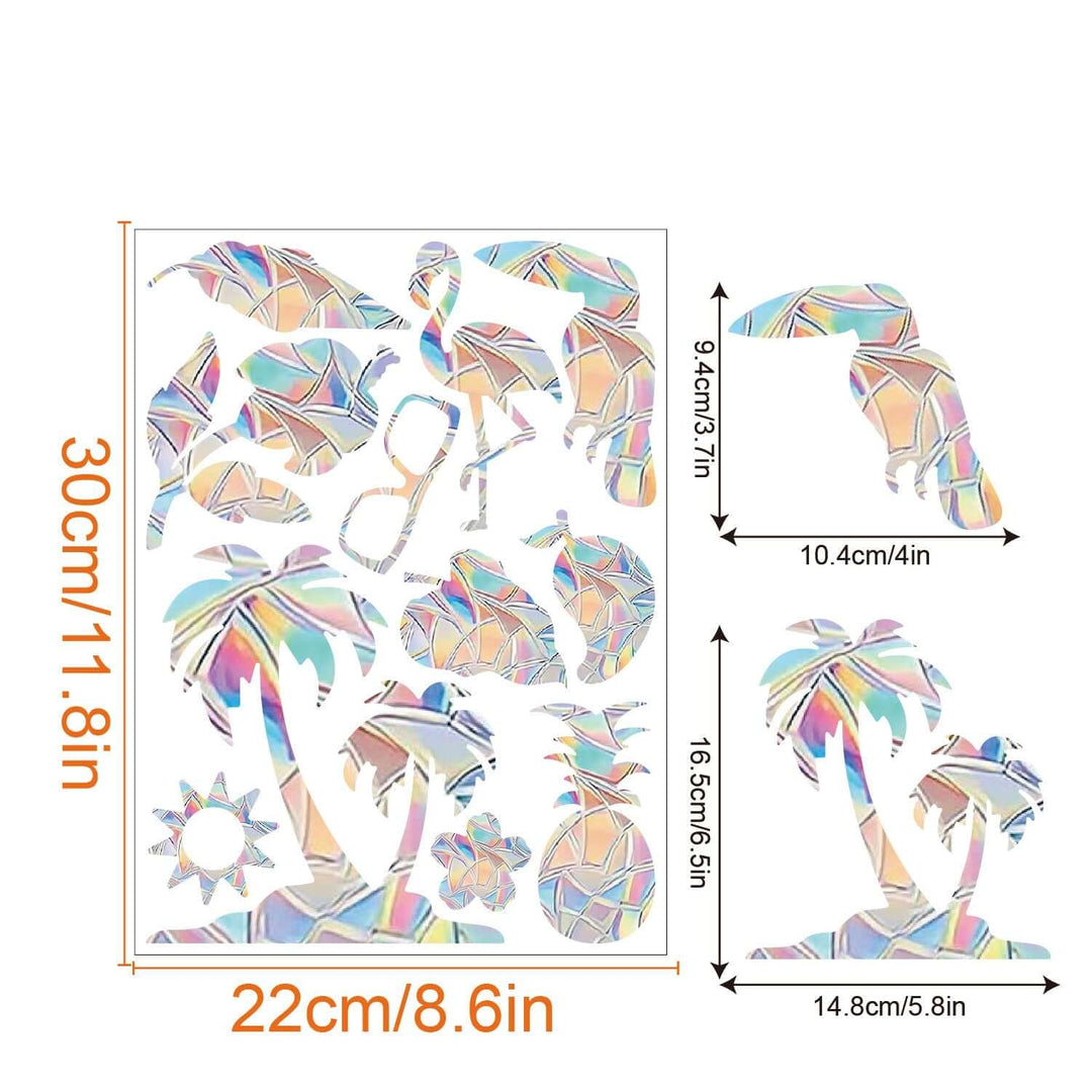 Regenbogen-Fensterdeko - Selbstklebend, Bunt, Dekorativ