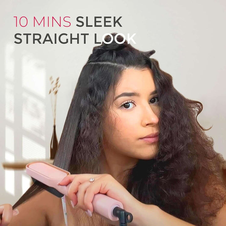 Glättende Haarbürste - 5 Heizstufen, schnelles Aufheizen