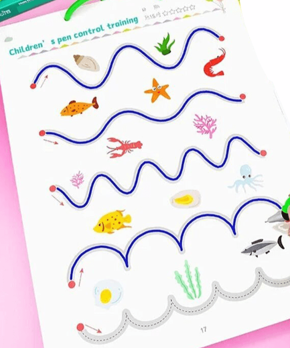 Wiederverwendbares Schreibheft Set für Kleinkinder