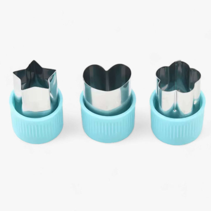 Ausstecher-Set 3-tlg. Stern Herz Blume Kekse Obst Gemüse