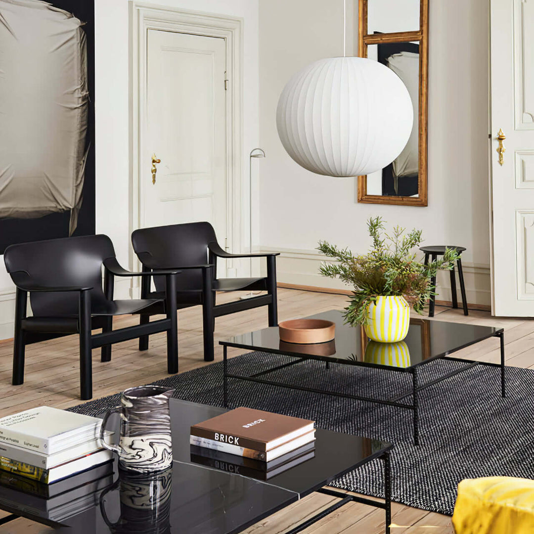 Moderne Hängelampe Weiß - Seide &Stahl