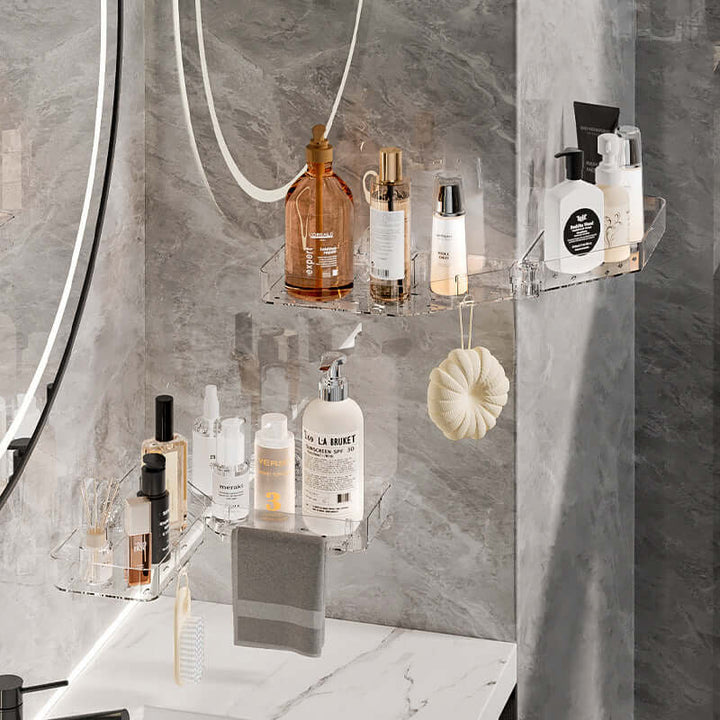 Klappbares Badregal mit Saugnäpfen