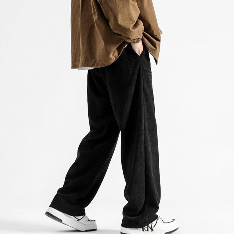 Relaxed Fit Men's casual pants in Khaki, Malibu style with drawstring for easy everyday wear.