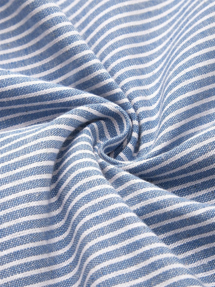 Versatile women's striped midi dress with chic button accents, ideal for everyday wear & summer style.