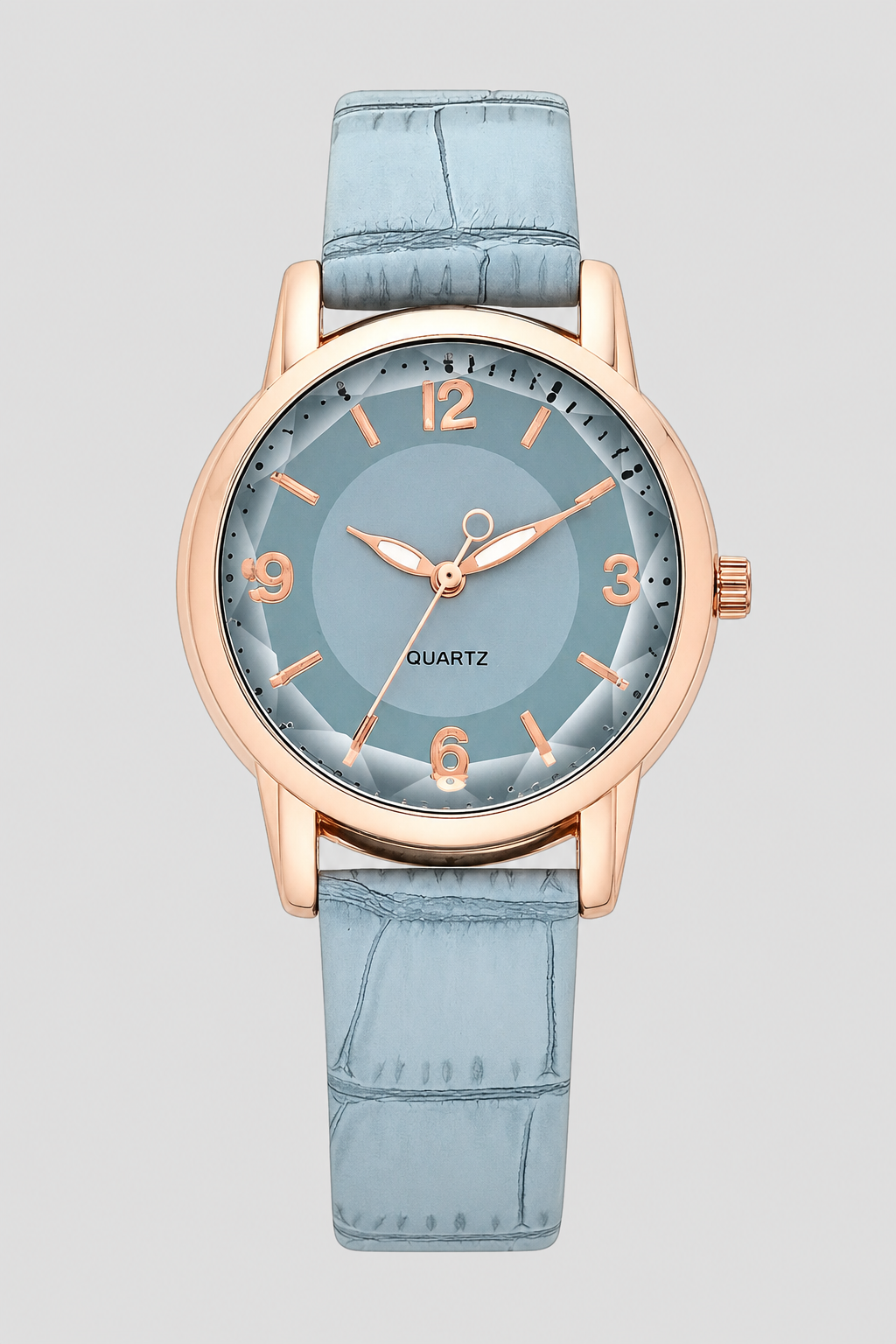Embossed strap women's watch, an elegant classic timepiece, perfect for any sophisticated outfit.