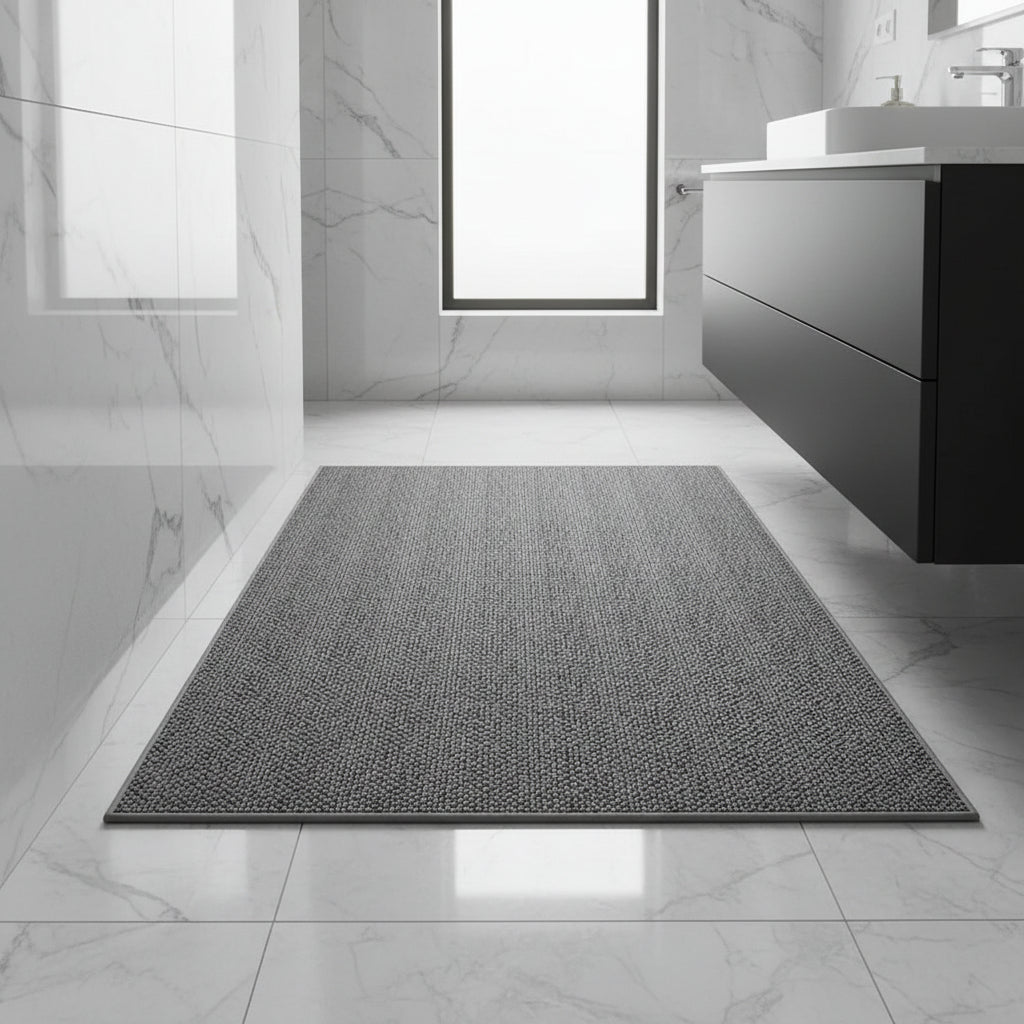 Absorbent doormat for entryway, trapping dirt & moisture to keep your home clean & dry. Easy clean mud mat.
