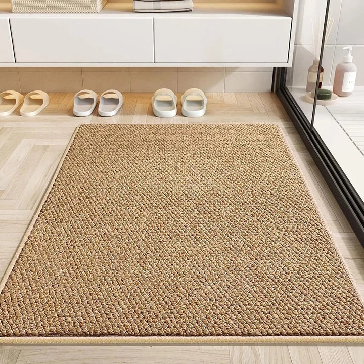Absorbent & stylish doormat keeps your entryway clean and dry. Modern geometric design enhances home decor.