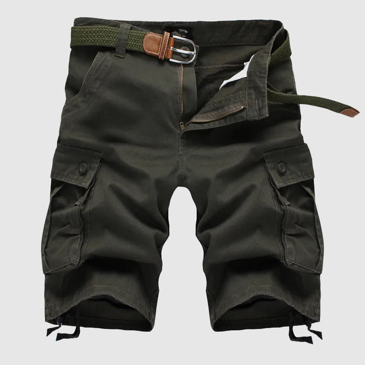 Stylish men's cargo shorts with utility multi-pockets. Perfect for summer casual wear & outdoor adventure gear.