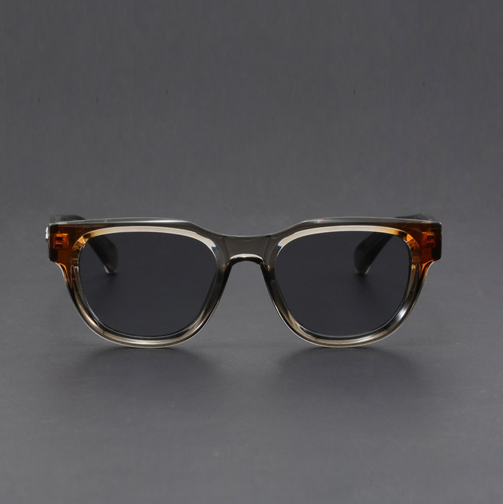 Classic retro square frame sunglasses, polarized for clear vision & protection.
