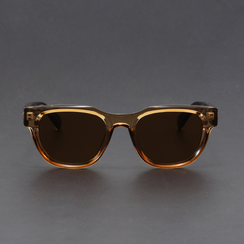 Classic square frame polarized sunglasses, perfect unisex fashion eyewear.
